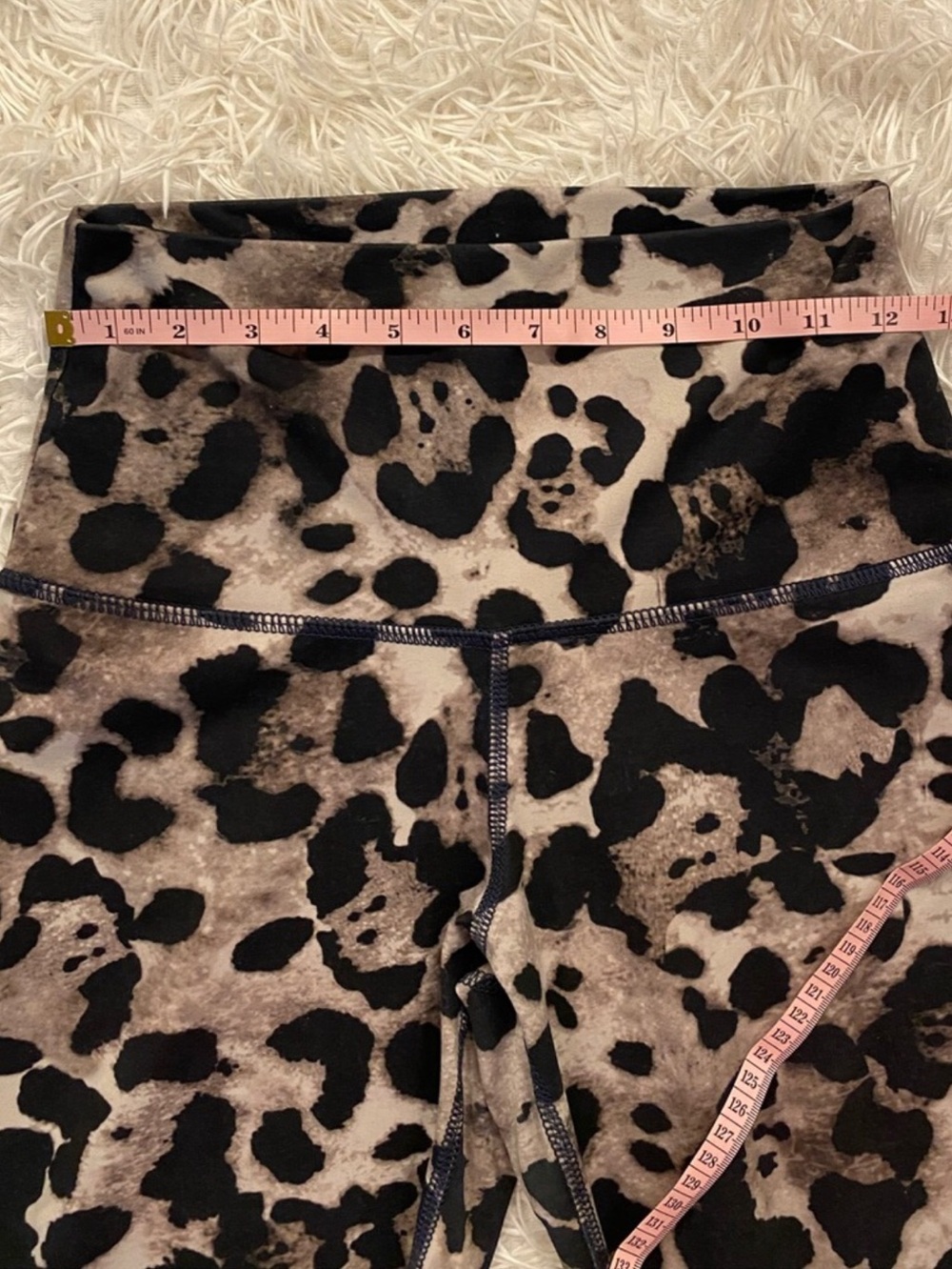 High-Waist Animal Print Leggings - Brown/Black - Picture 8 of 8